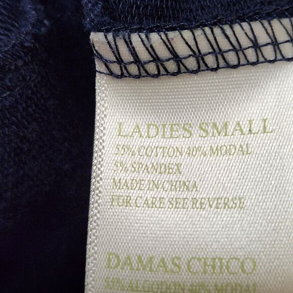 Green Tea Women’s Small Cardigan – Open Front – Athletic Style – Dark Blue - Picture 3 of 4